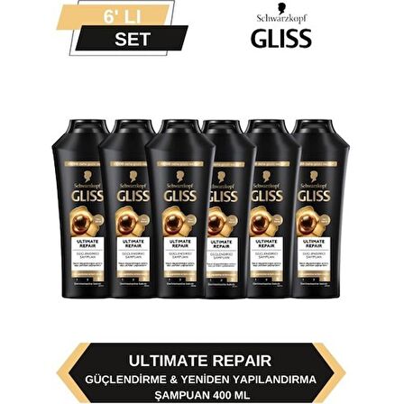 Gliss Ultimate Repair Şampuan 400ml x 6'lı Set