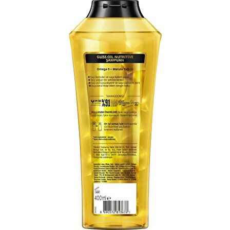 Gliss Oil Nutritive Şampuan 400ml x 5'li Set