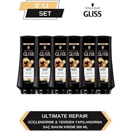 Gliss Ultimate Repair Saç Kremi 360ml x 6'lı Set