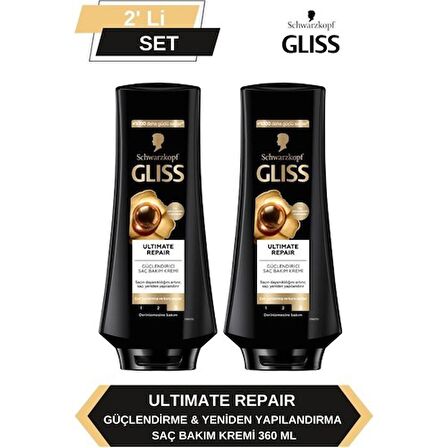 Gliss Ultimate Repair Saç Kremi 360ml x 2'li Set