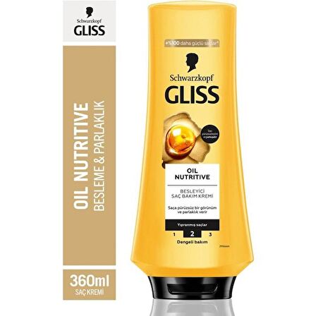 Gliss Oil Nutritive Saç Kremi 360ml x 3'lü Set