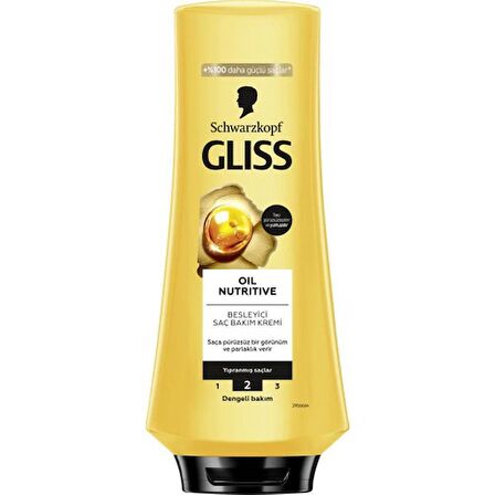 Gliss Oil Nutritive Saç Kremi 360ml x 3'lü Set