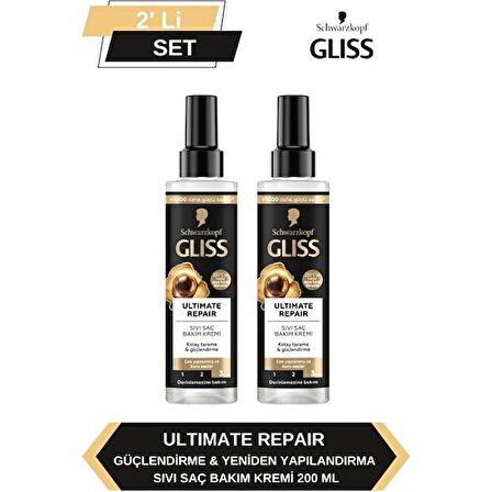 Gliss Ultimate Repair Sıvı Saç Kremi 200ml x 2'li Set