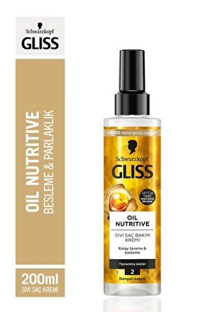 Gliss Oil Nutritive Sıvı Saç Kremi 200ml x 5'li Set