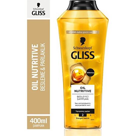 Gliss Oil Nutritive Şampuan 400ml + Saç Kremi 360ml + Sıvı Saç Kremi 200 ml 
