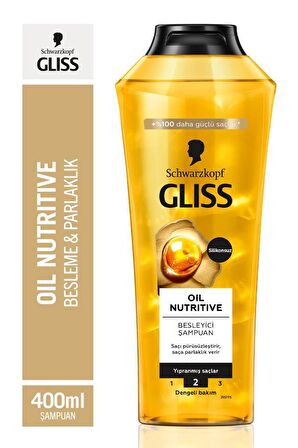 Gliss Oil Nutritive Şampuan 400ml x2 + Saç Kremi 360ml x2+ Sıvı Saç Kremi 200 ml x2