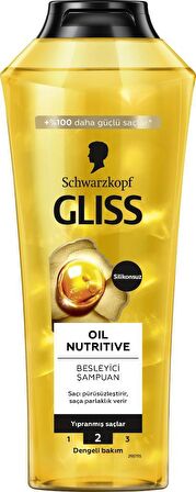 Gliss Oil Nutritive Şampuan 400ml x2 + Saç Kremi 360ml x2+ Sıvı Saç Kremi 200 ml x2