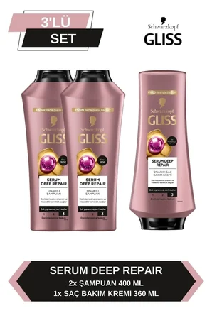 Serum Deep Repair Şampuan 400 ml x 2 Adet + Saç Kremi 360 ml