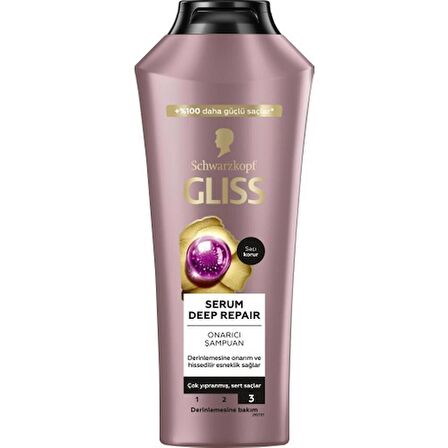 Gliss Serum Deep Repair Şampuan 400 ml x 2 Adet + Sıvı Saç Kremi 200 ml