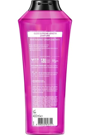 Supreme Length Uzun Saçlara Özel Set (Şampuan 400 ml + Saç Kremi 360 ml)