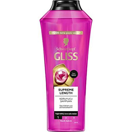 Gliss Supreme Length Şampuan 400 ml x 2 Adet + Saç Kremi 360 ml