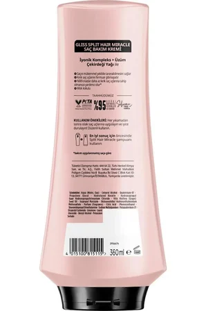 Split Hair Miracle Şampuan 400 Ml X 2 Adet + Split Hair Miracle Saç Kremi 360 Ml
