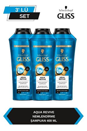 Gliss  Aqua Revive  Şampuan 400 Ml x 3 Adet