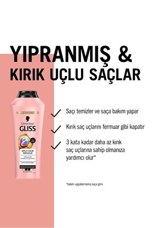 Split Hair Miracle Şampuan 400 ml X 4 Adet Tarak
