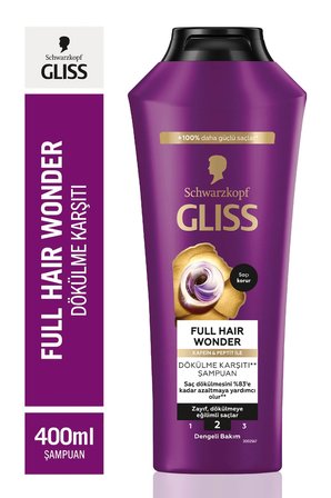 Full Hair Wonder Dökülme Karşıtı Şampuan 400ml X2 Saç Kremi 360ml X2 Sıvı Saç Kremi 200 ml