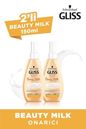 Gliss Beauty Milk - Onarıcı Saç Bakım Sütü 2'li Set