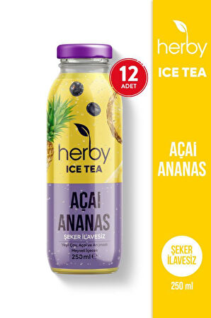 Ice Tea Açai Ananas Soğuk Çay Şeker İlavesiz 250 ml x 12