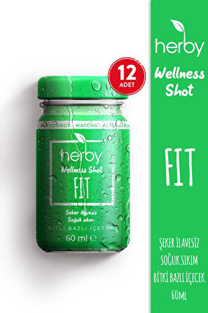 Fit Matcha Shot 12'li Paket Formda Kal Bitki Bazlı İçecek 60 ml