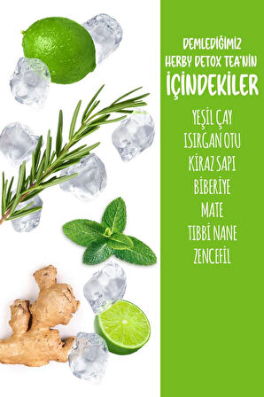 Herby Soğuk Çay Şeker İlavesiz 12'li Iced Detox Tea Misket Limonlu 250 ml