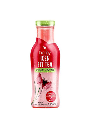 Herby Soğuk Çay Şeker İlavesiz 12'li Iced Fit Tea Kırmızı Meyveli 250 ml