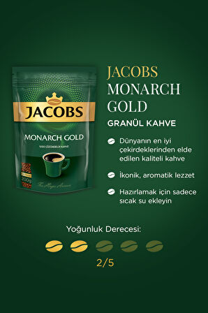 Jacobs Monarch Gold Granül Kahve 200 gram x 3 Adet 