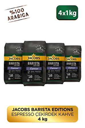 Barista Editions Çekirdek Kahve %100 Arabica Espresso 1 Kg X 4 Paket