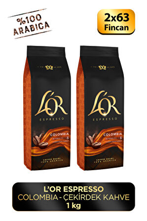 L'OR ESPRESSO COLOMBIA ÇEKİRDEK KAHVE 500GR X 2