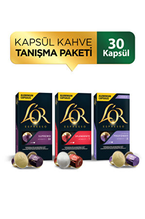 L'or Nespresso Uyumlu Kapsül Avantaj Paketi (L'or Supremo + L'or Splendente + L'or Lungo)