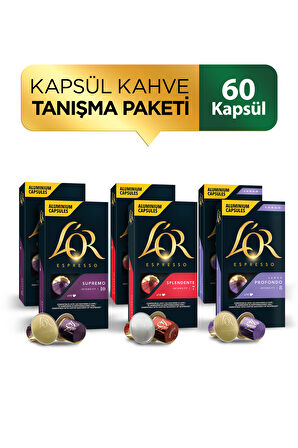 L'or Nespresso Uyumlu Kapsül Avantaj Paketi (L'or Supremo + L'or Splendente + L'or Lungo) X 2