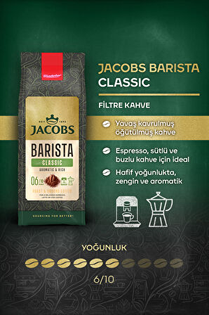 JACOBS - Filtre Kahve - Barista Serisi  - Yavaş Kavrum - Aromatik ve Zengin - 200g