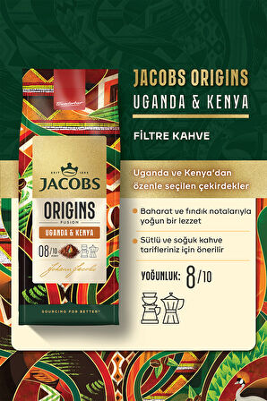Jacobs Origins Uganda & Kenya Filtre Kahve 200gr x 2 Adet