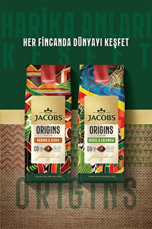 Jacobs Origins Uganda & Kenya Filtre Kahve 200gr x 2 Adet