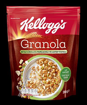 Kellogg’s 3’lü Granola Paketi,Çikolata Parçacıklı&fındık,Karışık Meyveli,Antep Fıstıklı&Beyaz Çikolata