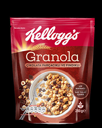 Kellogg’s 3’lü Granola Paketi,Çikolata Parçacıklı&fındık,Karışık Meyveli,Antep Fıstıklı&Beyaz Çikolata