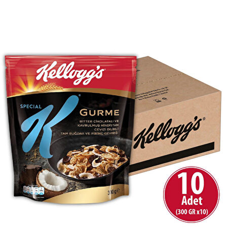 Special K Bitter Çikolatalı&Hindistan Cevizi Dilimli 300 gr x 10 Adet, %46 Yulaf Içerir, Lif