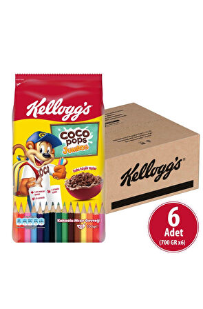 Coco Pops Jumbos BTS Mısır Gevreği 700X6 Adet, Lif, Demir Ve 6 Vitamin Içerir