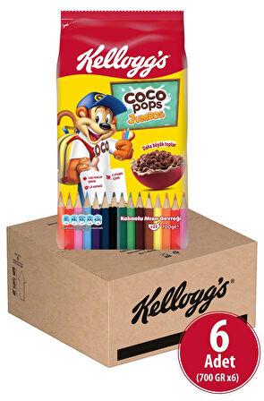 Coco Pops Jumbos BTS Mısır Gevreği 700X6 Adet, Lif, Demir Ve 6 Vitamin Içerir