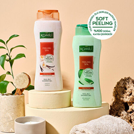 Komili Feeling Spa 2'li Peeling Etkili Duş Jeli Seti - Vegan - 2 x 500 ML