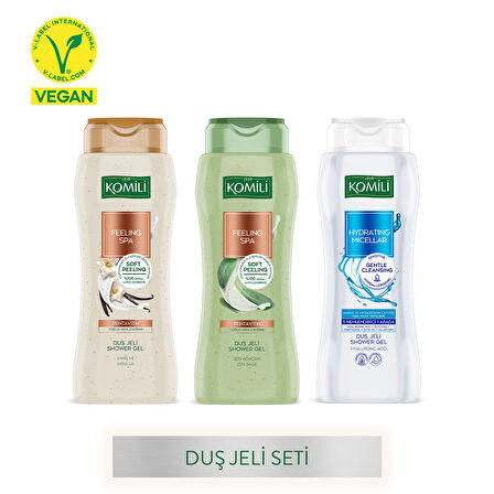 Komili Feeling Spa & Micellar Duş Jeli Seti - Vegan - 3 x 500 ML