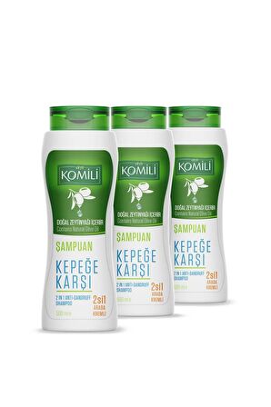 Komili Kepek Karşıtı 2'si 1 Arada Kremli Şampuan 500 Ml x 3 Adet