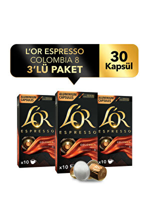 L'OR Espresso Origin Colombia 3'lü Fırsat Paketi 30 Kapsül