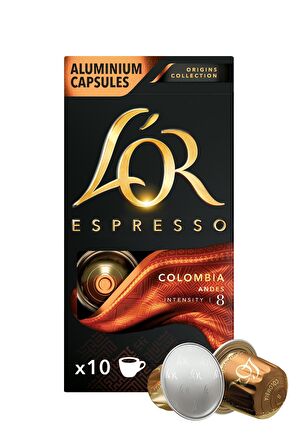 L'OR Espresso Origin Colombia Kapsül Kahve 10 x 10 Paket ( 100 Adet )