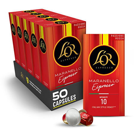 L'or Maranello Espresso Nespresso Uyumlu Alüminyum Kapsül Kahve 50 Kapsül