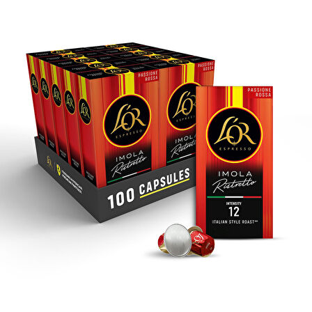 L'or Imola Ristretto Nespresso Uyumlu Alüminyum Kapsül Kahve 100 Kapsül