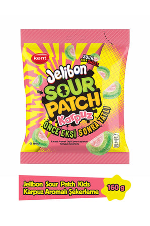 Jelibon Sour Patch Kids Karpuz Aromalı Şekerleme 160g - 10 Adet