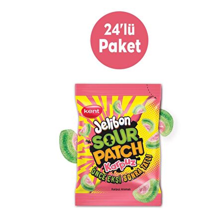 Sour Patch Karpuz Aromalı Şekerleme 80 Gr - 24'lü Paket