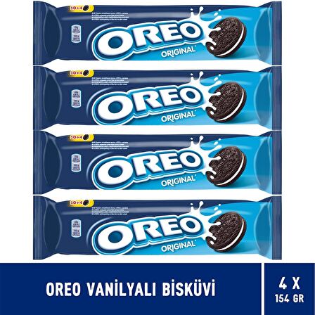 Oreo Vanilyalı Bisküvi 154 gr - 4 Adet