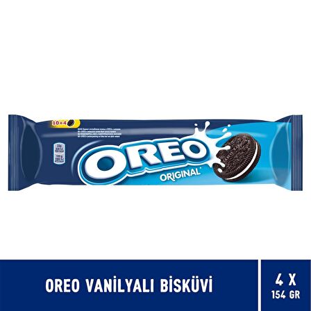 Oreo Vanilyalı Bisküvi 154 gr - 4 Adet