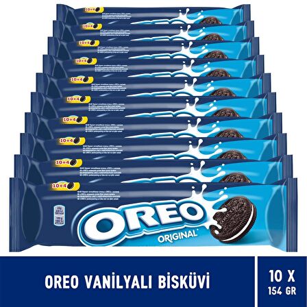 Oreo Vanilyalı Bisküvi 154 gr - 10 Adet