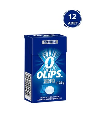Olips Zero Şekersiz Mentol Okaliptus Aromalı Şeker 28 gr - 12 Adet